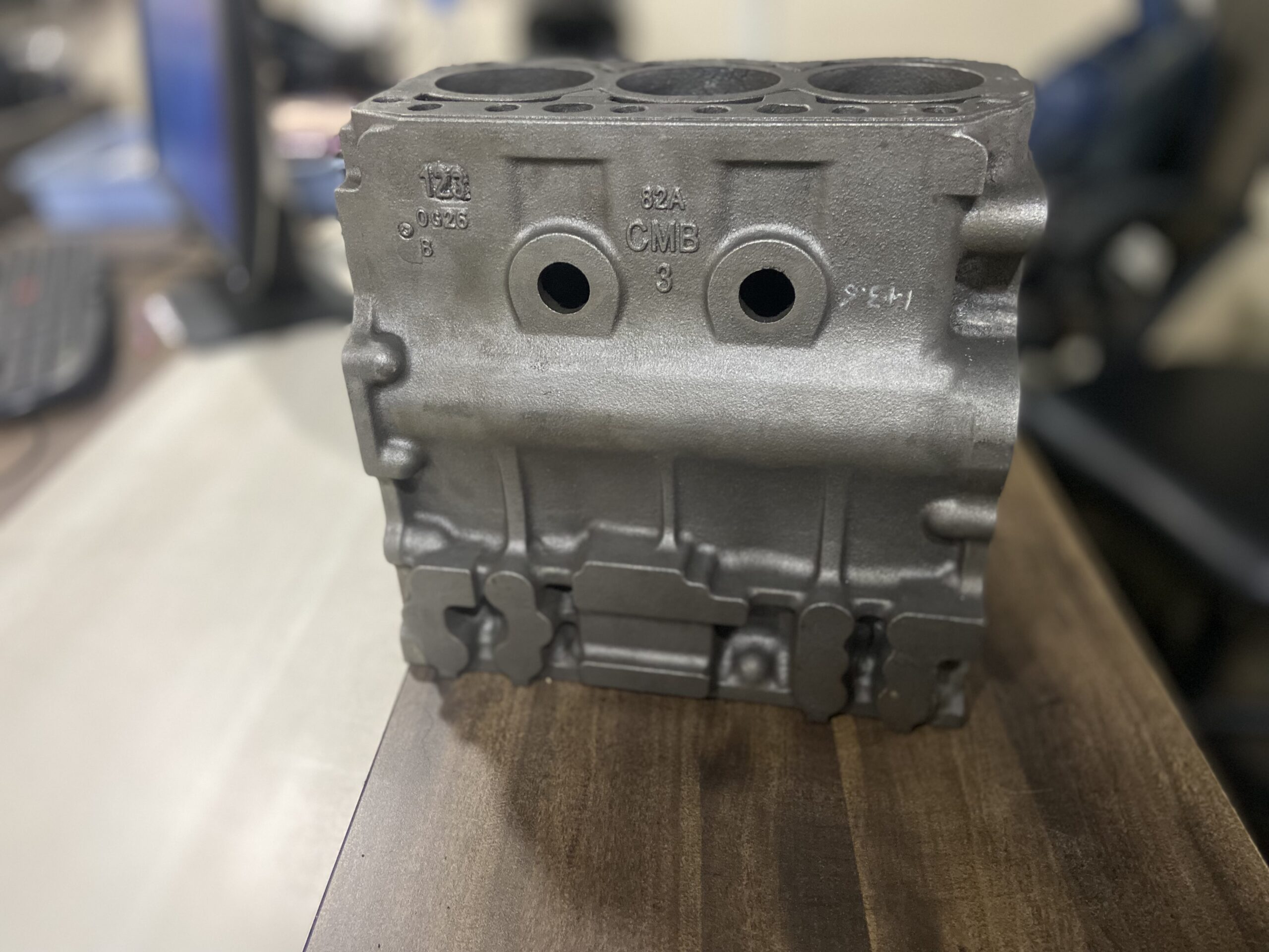 Cylinder Block Casting – 3-Cylinder (Front View)